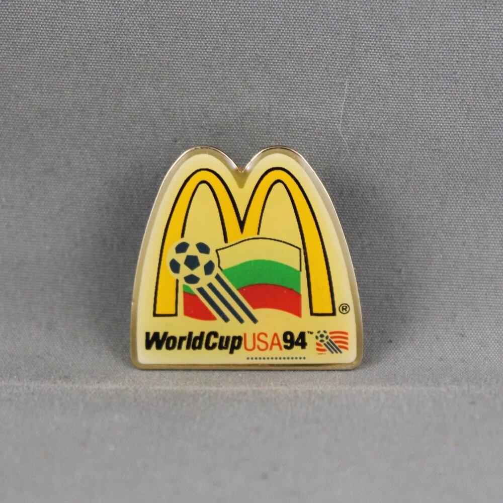 1994 World Cup of Soccer Pin - Team Bulgaria McDonalds Promo - Celluloid Pin